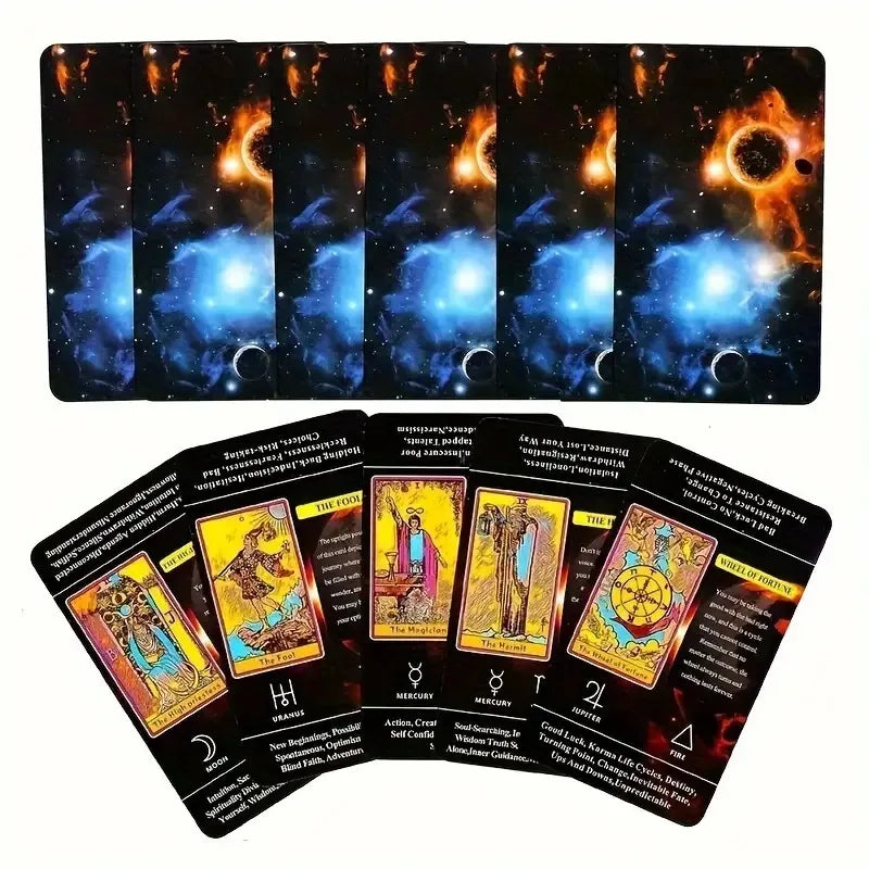 1 Box Tarot with Keywords Tarot Deck Divination Board Game Family Party Entertainment Cards for Beginners And Collectors