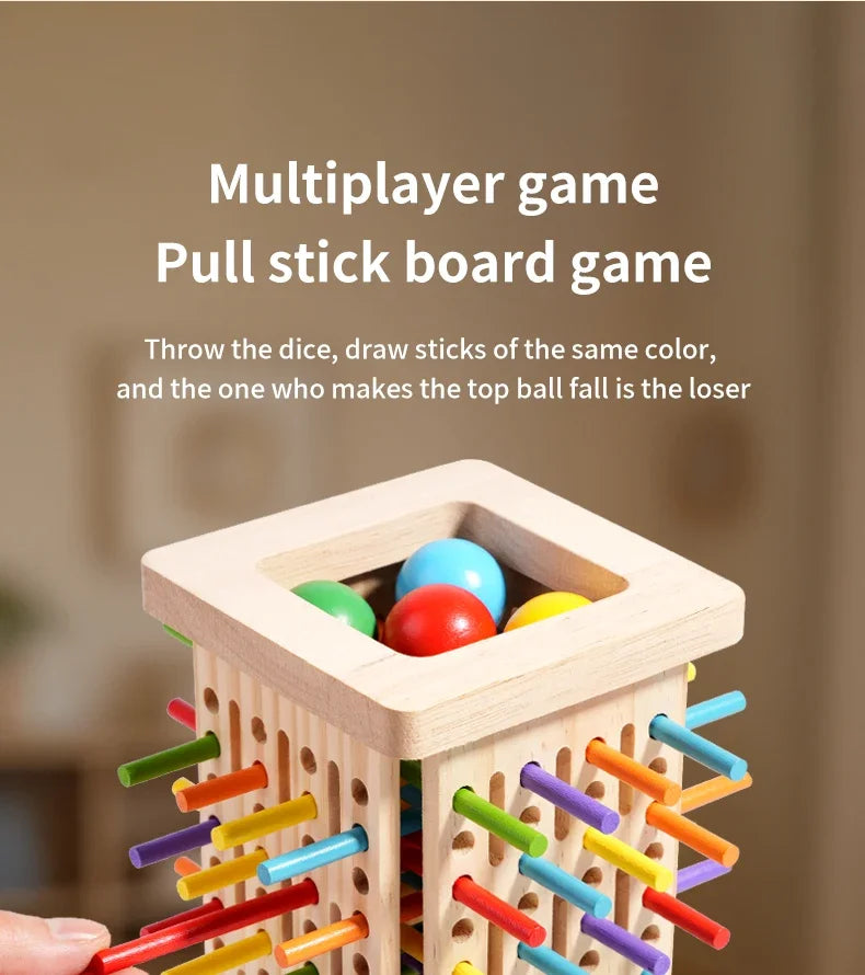 Wooden Stick Strategy Game for Kids Thinking Training Interactive Puzzle Toy Wooden Balance Battle Game for Family Party Fun