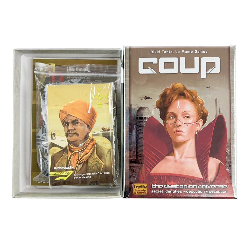 English Coup Card Game Holding Resistance Mission Board Deck Card For Party