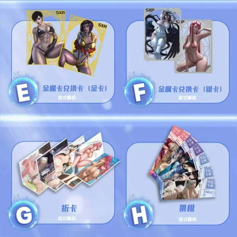 Lucky Goddess2 Cards Set Booster Box Case Pack Sexy Wholesales Tcg Playing Card Tables Game