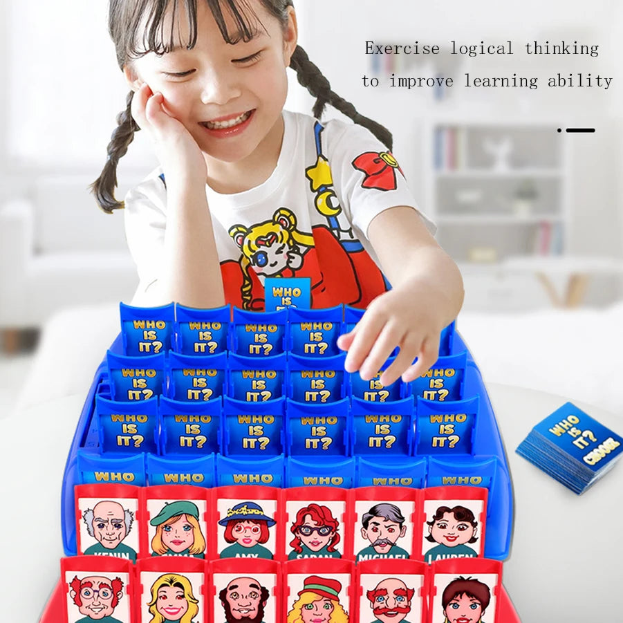 Guess who I am Board game Card game Children's puzzle board toy board parent-child interactive intelligence