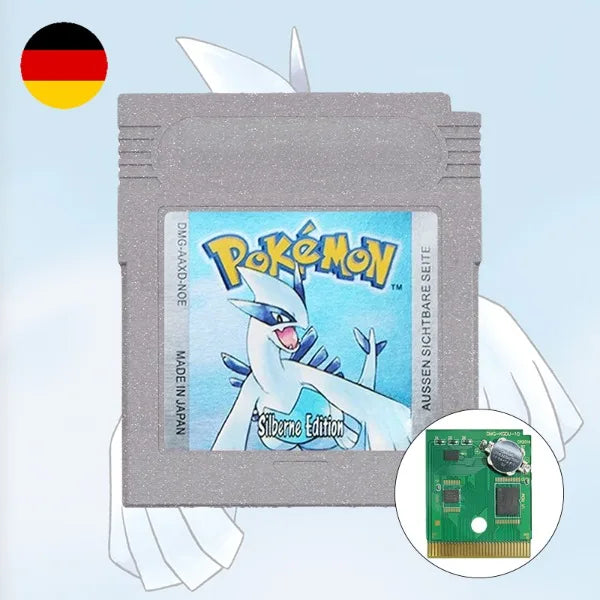 NOE Version Pokemon Blau Gelb Goldene Kristall Rot Silberne Game Cartridge High Quality with Battery for GBC