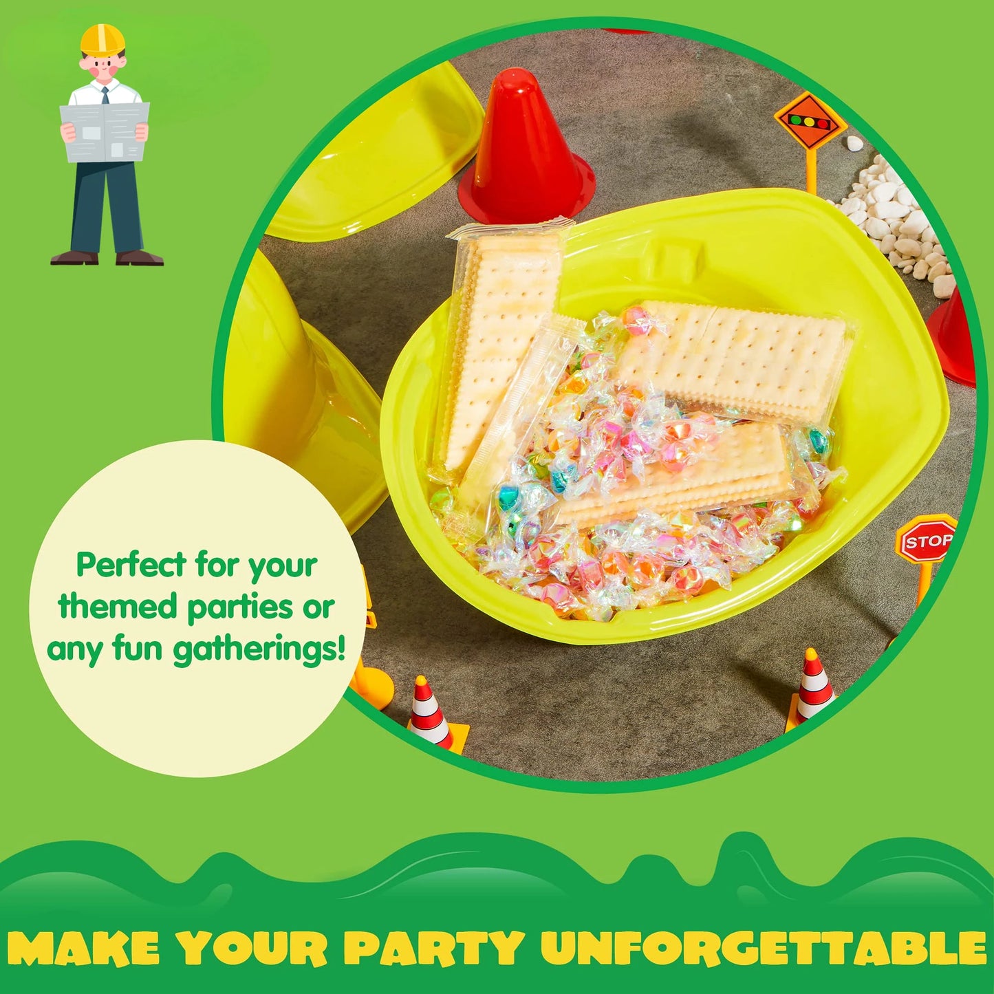 Kids Construction Party Favors for Boys Construction Vest Hat toys Worker Costumes Dress Up Construction Birthday Party Supplies