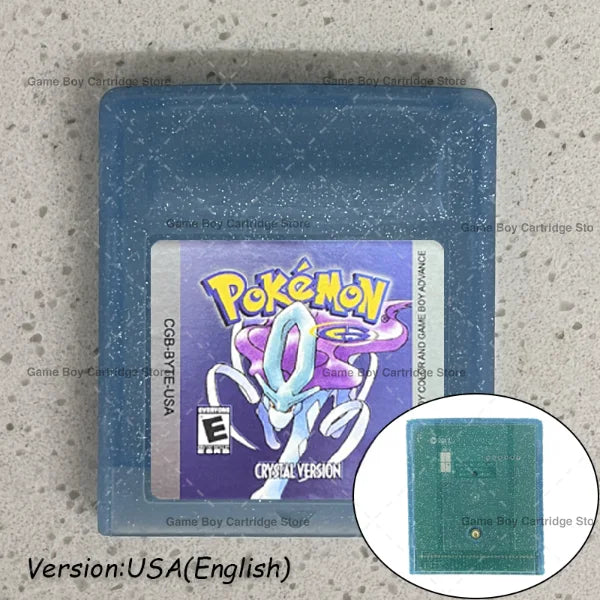 GBC Video Game Cartridge Console Card Pokemon Blue/Crystal/Green/Gold/Red/Silver/Yellow High Quality with Multi-language