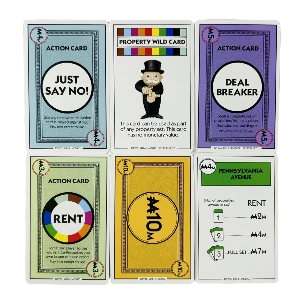 Monopoly Deal Card Game Family Gathering Friends Party Board CLUEDO Game Battle Kids Puzzle Poker Christmas Birthday Gift