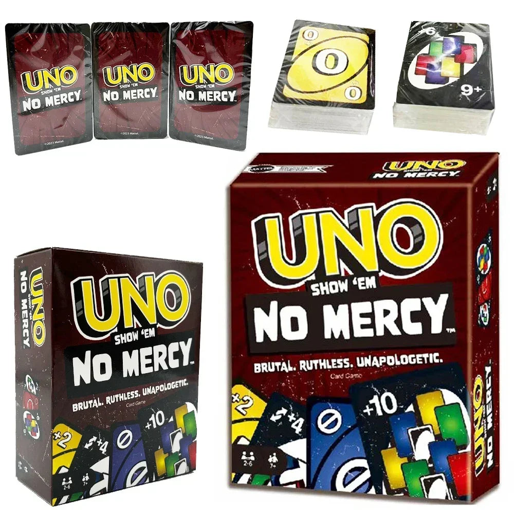 Hot No mercy Game Board Games UNO Cards Table Family Party Entertainment UNO Games Card Toys Children Birthday Christmas gifts