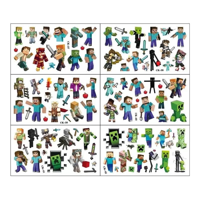 Video Game Birthday Party Favors Bracelets Straw Keychain Kids Miner Craftings Birthday Party Favors Gift School Reward Pinata