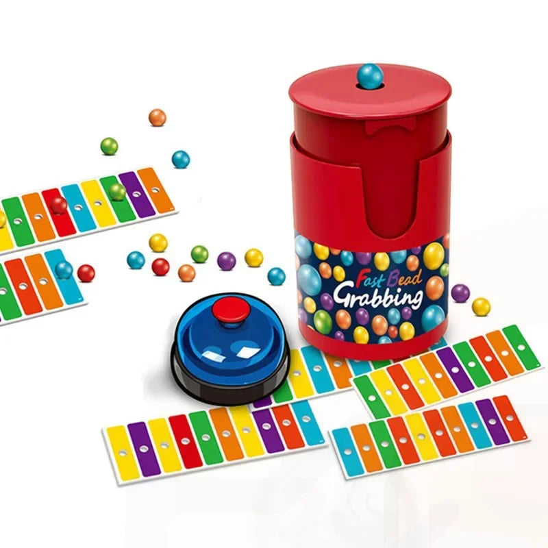 Color Line Bingo Fast Bead Grabbing Game for Two Players with Exciting Bells Funny Strategy Games Perfect for Kids and Adults