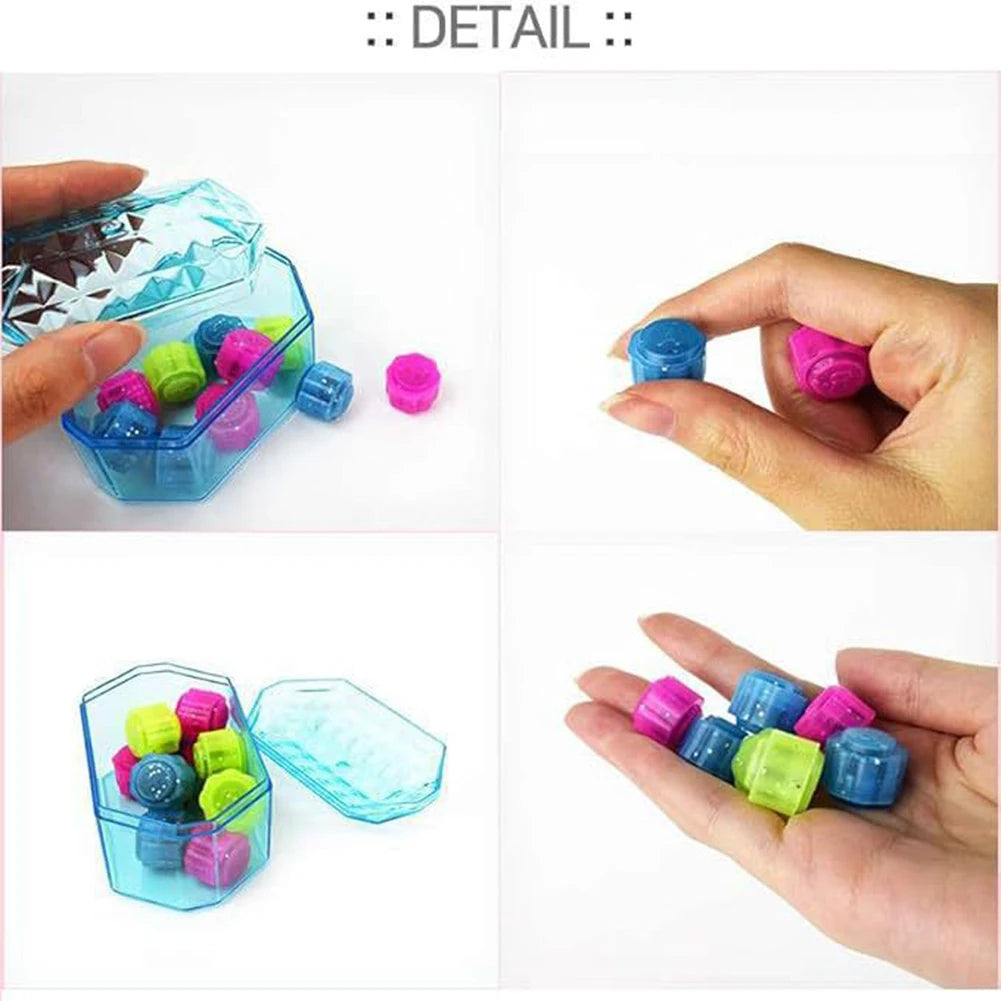 12pcs Korea Traditional Play Game Gonggi Jack Stone Pebbles Set Box Exercise Colorful Fun Stress Relief Toy for Kids and Adults