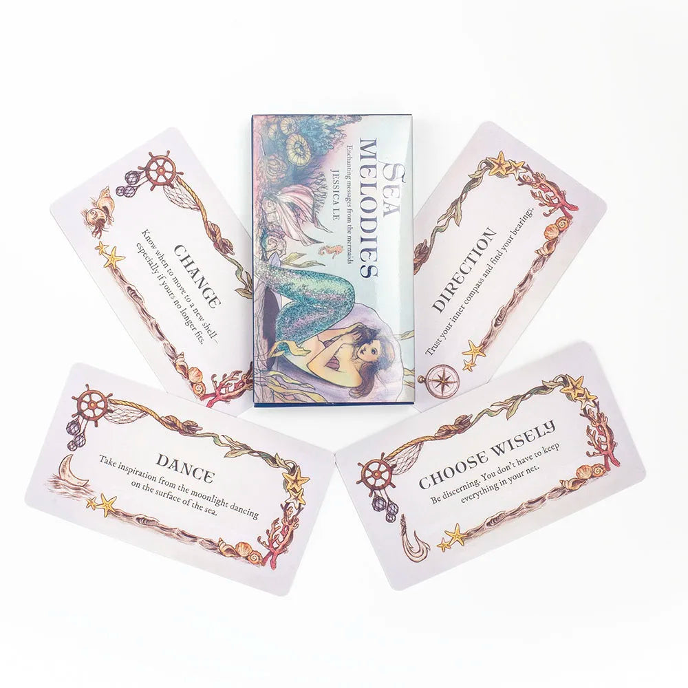 Sea Melodies Magical Messages Word Cards Mini Edition for Family Gatherings 40Pcs 11*6cm Board Game English Version