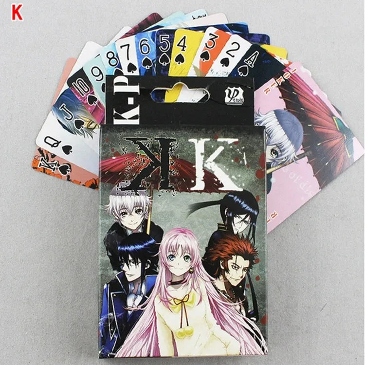 54Pcs Cards Anime Genshin Impact Cosplay Board Game Cards Jujutsu Bleach Hardcover Poker Toy Gift With Box