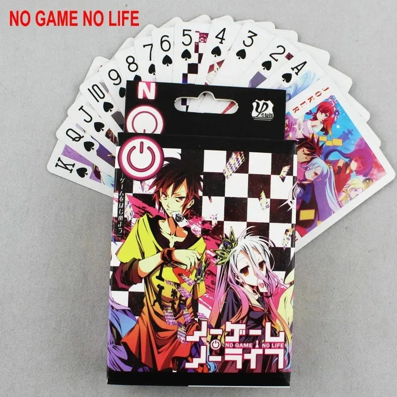 54Pcs Cards Anime Genshin Impact Cosplay Board Game Cards Jujutsu Bleach Hardcover Poker Toy Gift With Box