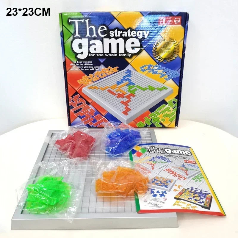 Children Intellectual Puzzle Strategy Board Educational Toys Colored Squares Game Kids Family Party Indoor Desktop Jigsaw Games
