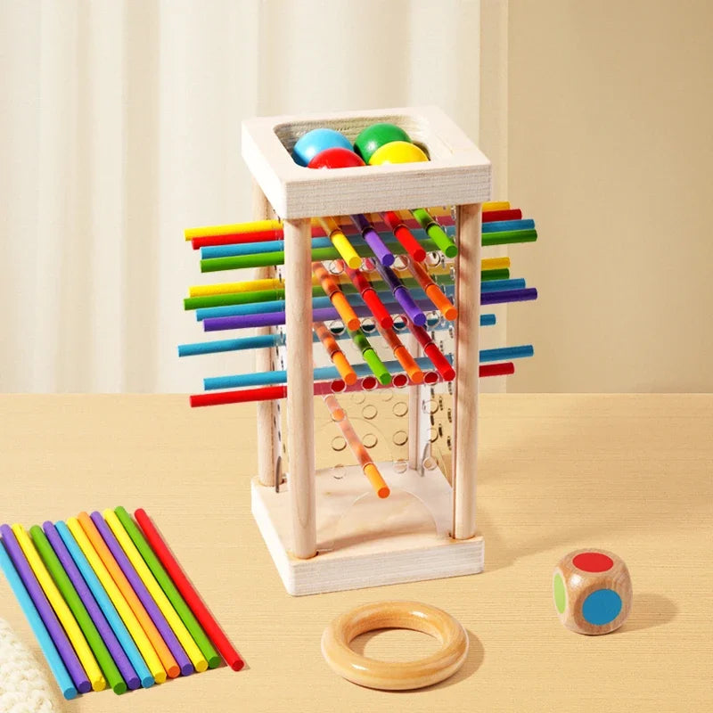 Wooden Stick Strategy Game for Kids Thinking Training Interactive Puzzle Toy Wooden Balance Battle Game for Family Party Fun