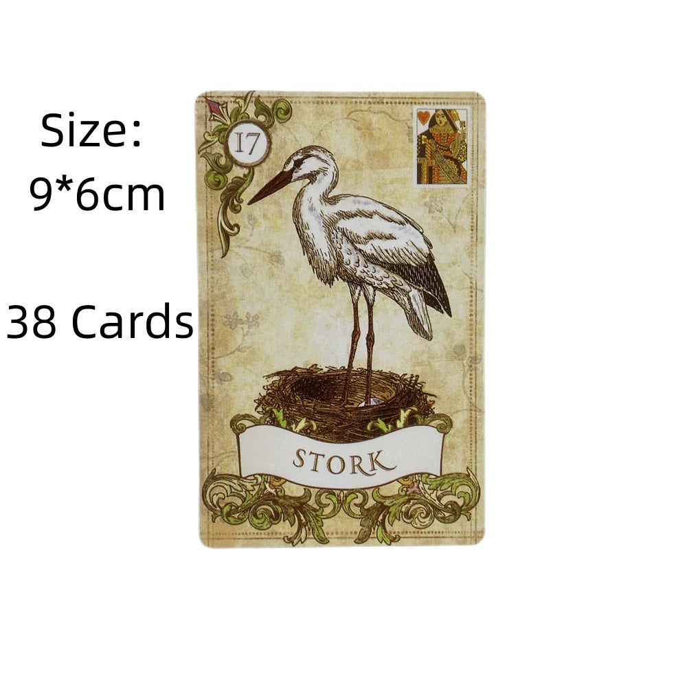 Old Style Lenormand Fortune-Telling Oracle Cards Tarot Divination Deck English Vision Edition Board Playing Game For Party