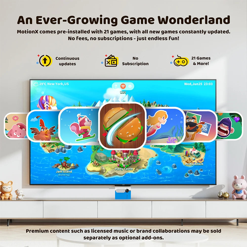 KINHANK MotionX Gaming Console with 20+Games for Kids & Families,Continuous Updates,Plug & Play Indoor Active Play System