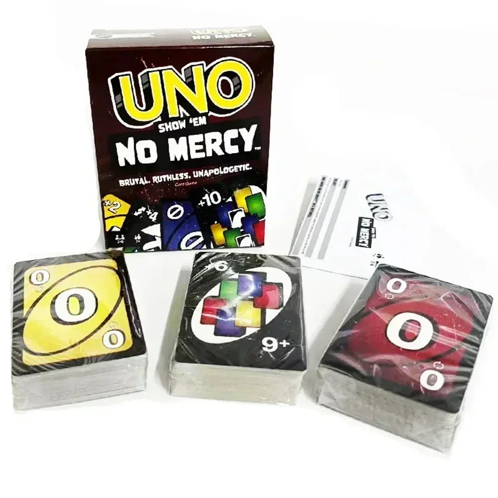 **New 10styles Uno No mercy Game Board Games UNO Cards Table Family Party Entertainment UNO Games Card Toys Children Birthday!!!