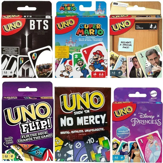 **New 10styles Uno No mercy Game Board Games UNO Cards Table Family Party Entertainment UNO Games Card Toys Children Birthday!!!