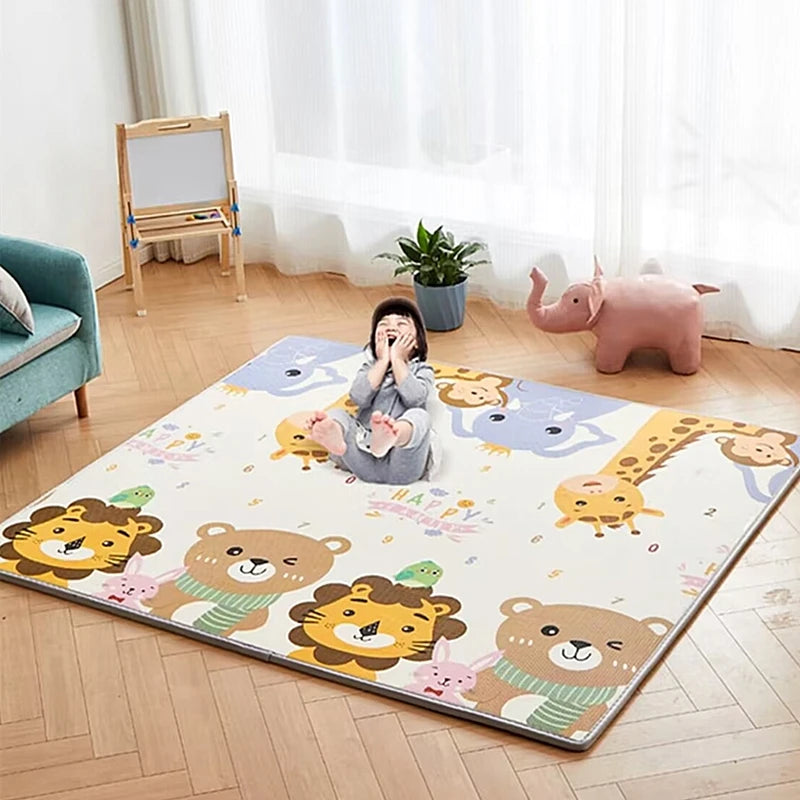 200x180/180x150/180x120cm Play Mat for Children's Thick Safety Mat Friendly Crawling Play Mats Folding Mat Carpet Rug Playmat