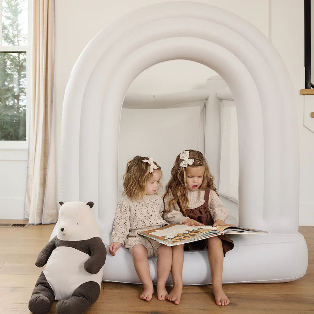 Rainbow Bounce House 1~6 Years Birthday Gift Children's Mini Inflatable Castle PVC Kids Toy Children's Castle Safe Silent
