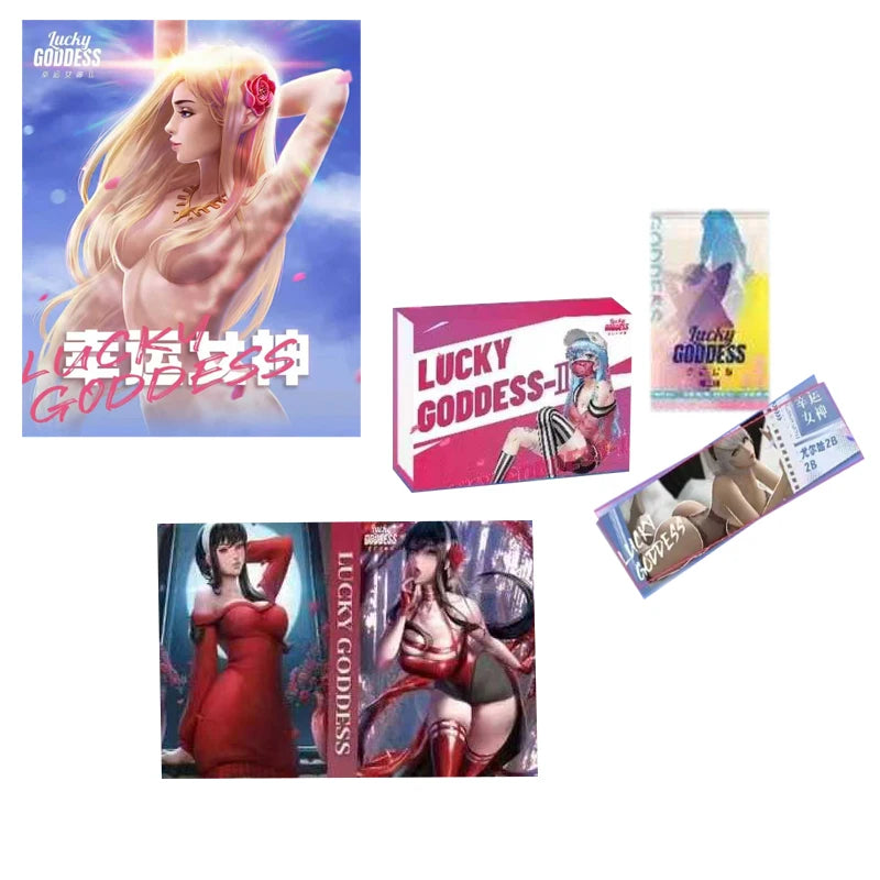 Lucky Goddess2 Cards Set Booster Box Case Pack Sexy Wholesales Tcg Playing Card Tables Game