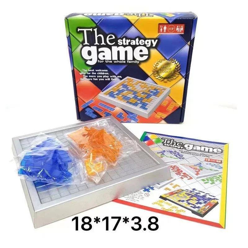 Children Intellectual Puzzle Strategy Board Educational Toys Colored Squares Game Kids Family Party Indoor Desktop Jigsaw Games