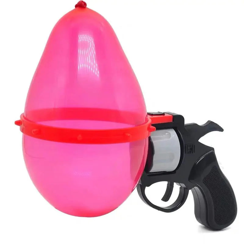 Russian Roulette Balloon Games Funny Turntable Balloon Board Game Gambling Gas Ball Gun Prank Toy Party Parody Water Ball Gun
