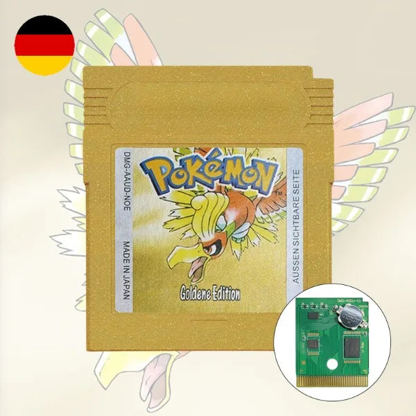 NOE Version Pokemon Blau Gelb Goldene Kristall Rot Silberne Game Cartridge High Quality with Battery for GBC
