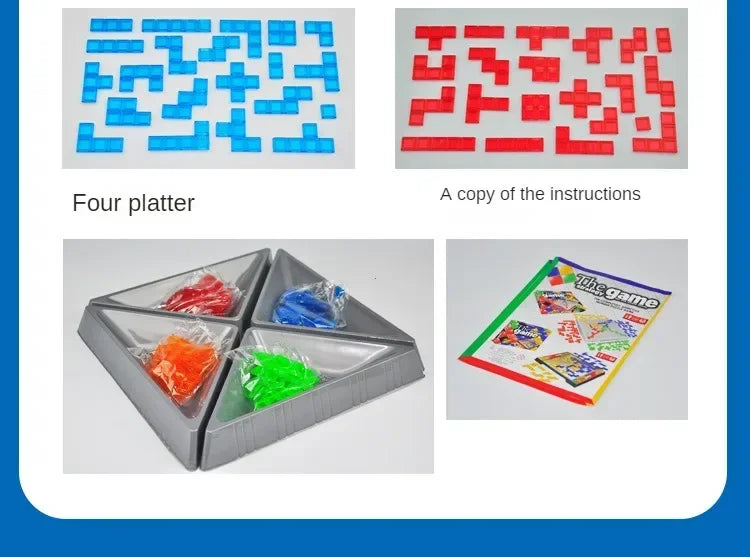 Children Intellectual Puzzle Strategy Board Educational Toys Colored Squares Game Kids Family Party Indoor Desktop Jigsaw Games