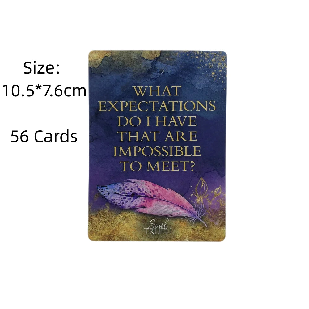 Soul Truth Self-awareness Oracle Cards Divination Deck English Versions Edition Tarot Board Playing Game For Party