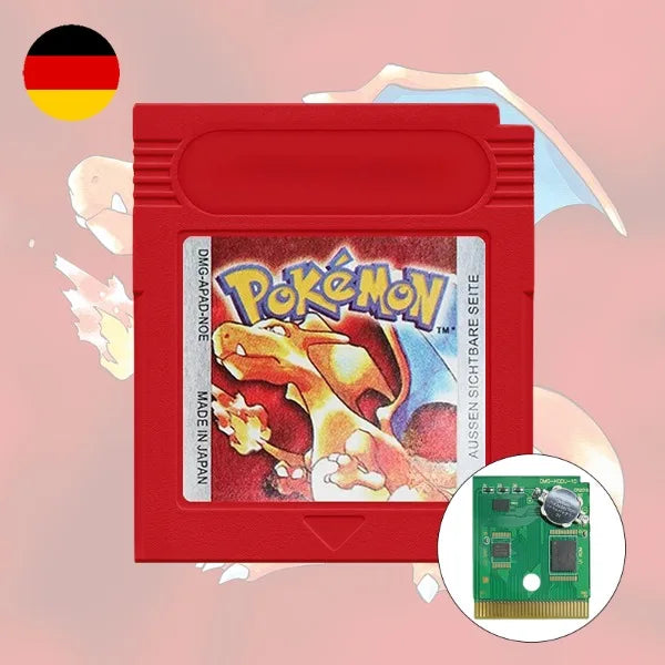 NOE Version Pokemon Blau Gelb Goldene Kristall Rot Silberne Game Cartridge High Quality with Battery for GBC
