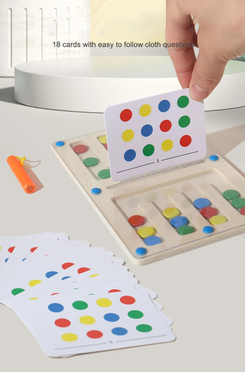 Four Color Walking Game Chess Single&Double Maze Battle Game Logical Thinking Training Montessori Early Education Puzzle Toys