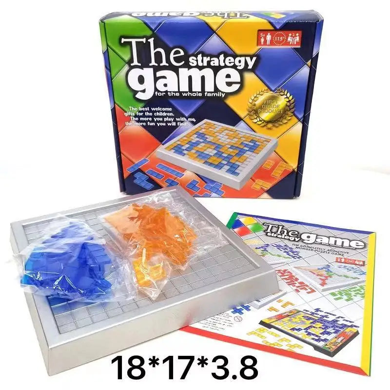 Children Intellectual Puzzle Strategy Board Educational Toys Colored Squares Game Kids Family Party Indoor Desktop Jigsaw Games