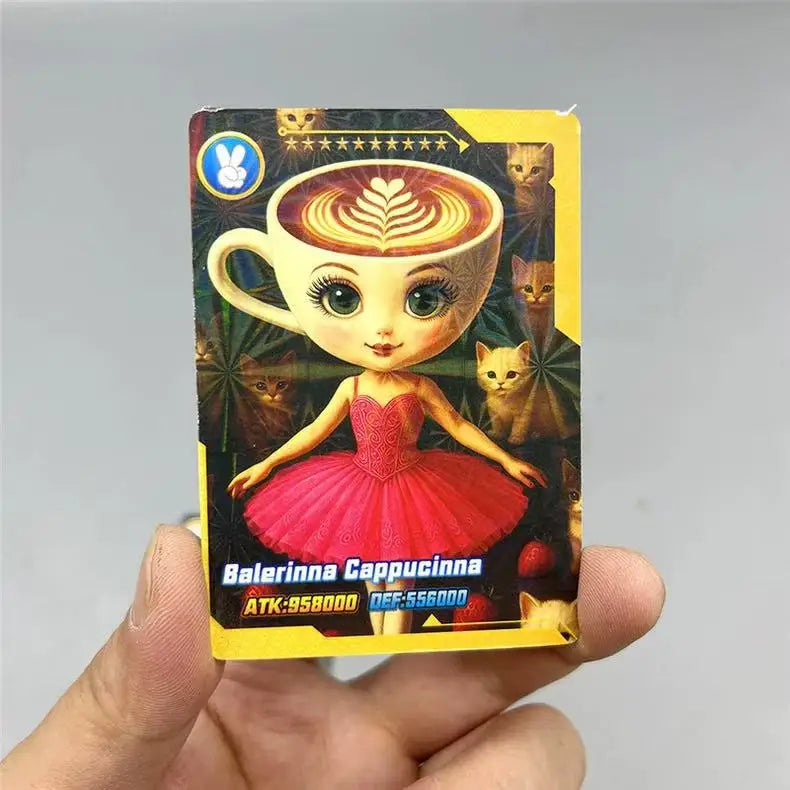 Funny Tungtungtung Sahur Cards Brainrot Italian Game Tralalero Tralala Card Photo Collection Kids Party Cosplay Classic Toy Gift