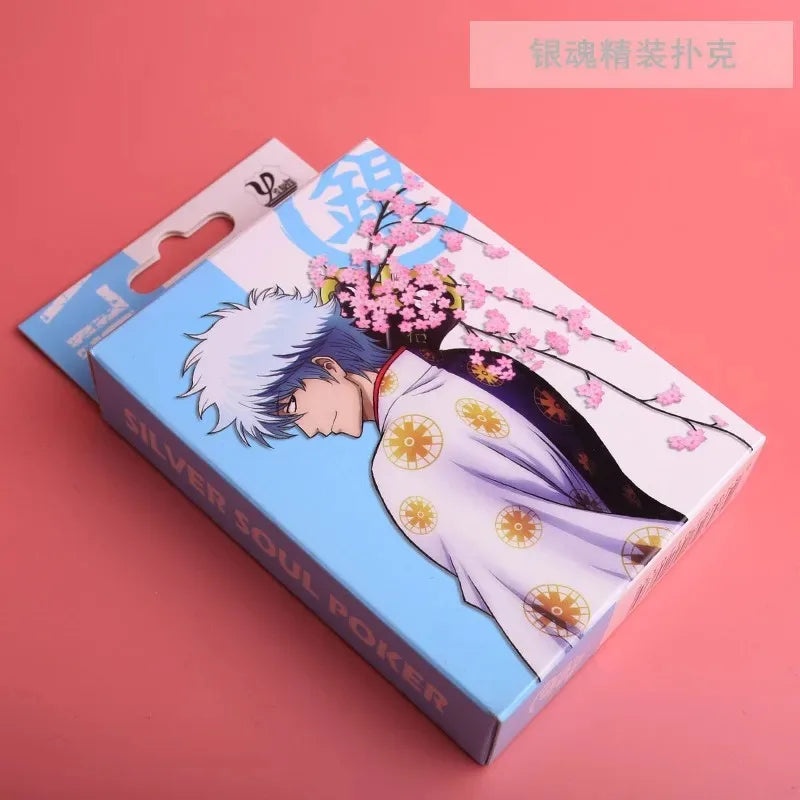54Pcs Cards Anime Genshin Impact Cosplay Board Game Cards Jujutsu Bleach Hardcover Poker Toy Gift With Box