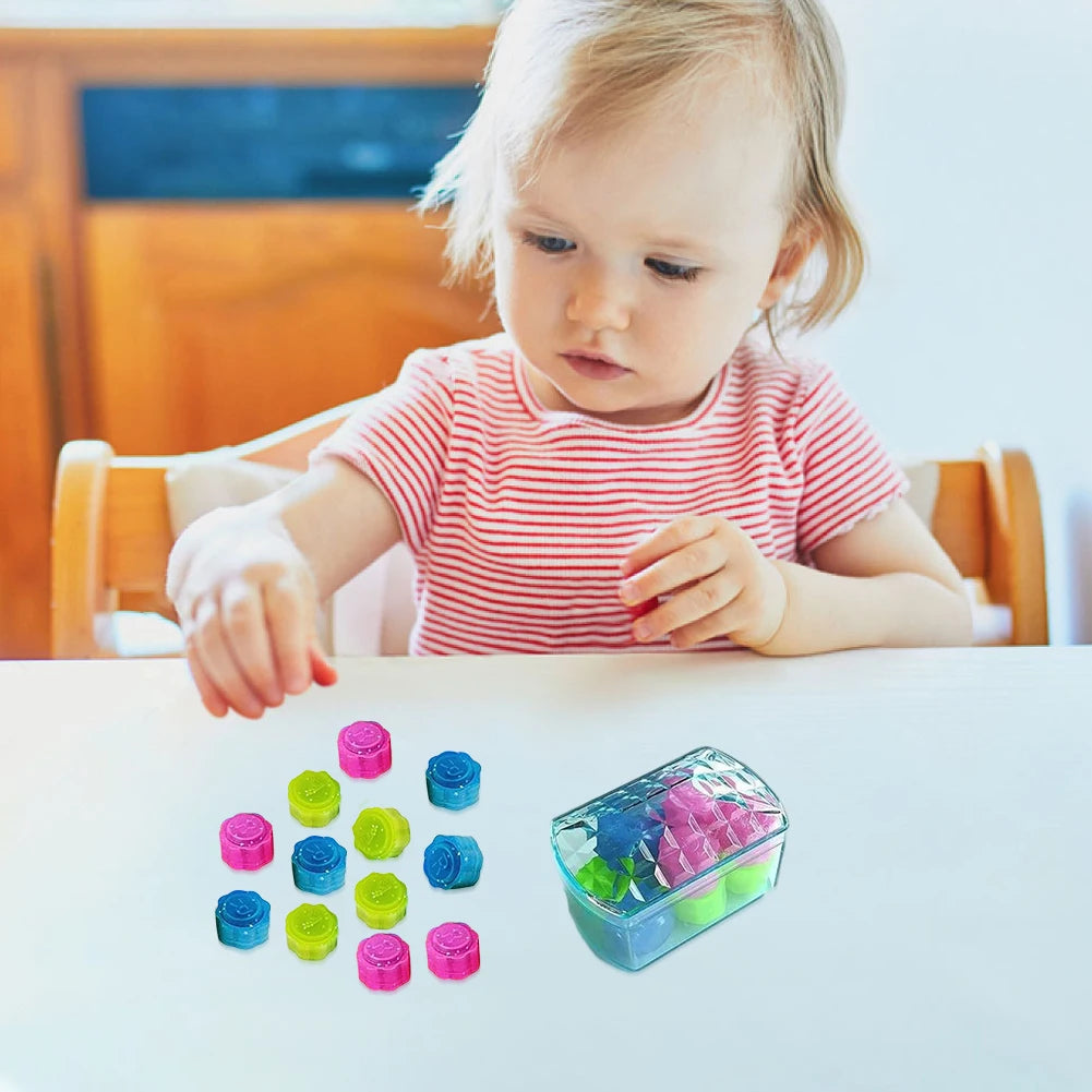 12pcs Korea Traditional Play Game Gonggi Jack Stone Pebbles Set Box Exercise Colorful Fun Stress Relief Toy for Kids and Adults