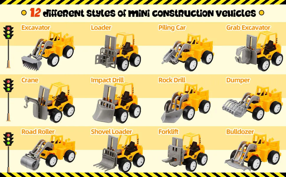 Kids Construction Party Favors for Boys Construction Vest Hat toys Worker Costumes Dress Up Construction Birthday Party Supplies