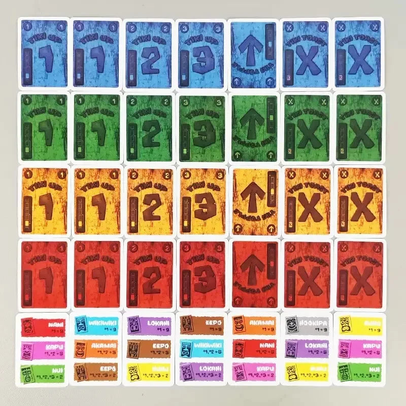 Chinese English Version Tiki Topple Board Game Card Strategy Fun Party Game 2-4 People