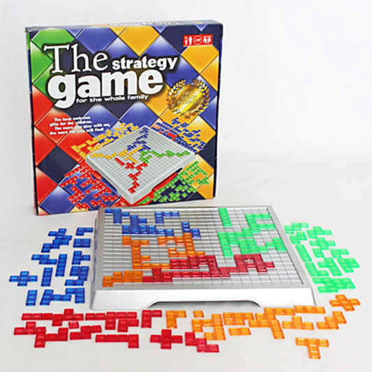 Children Intellectual Puzzle Strategy Board Educational Toys Colored Squares Game Kids Family Party Indoor Desktop Jigsaw Games