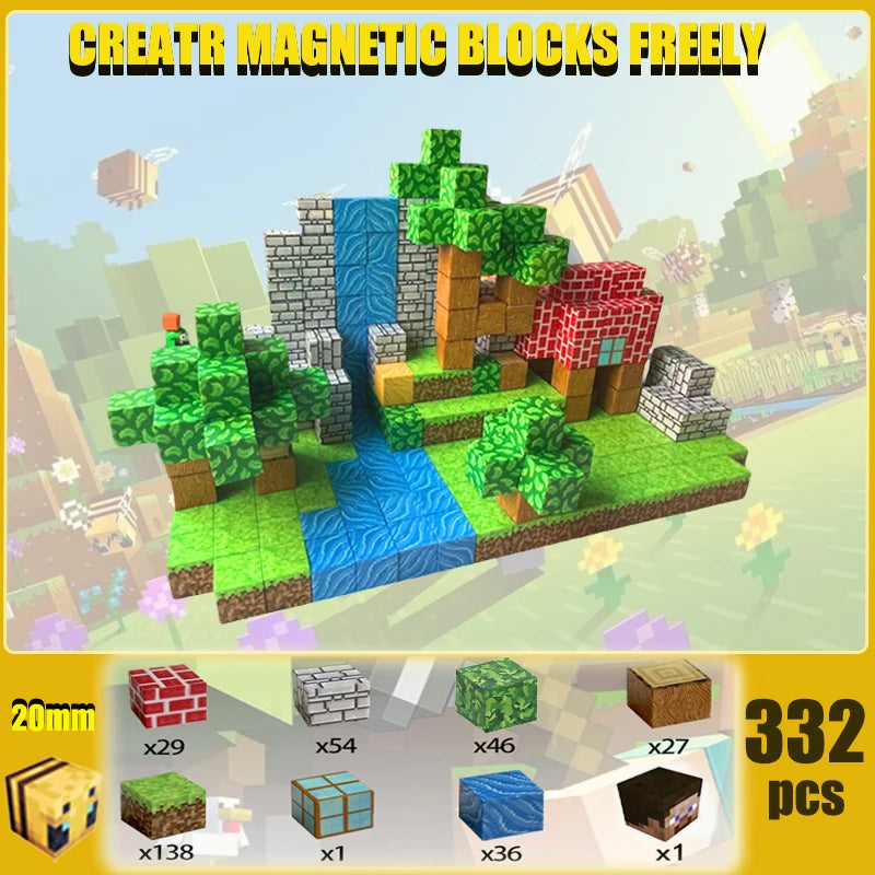 Magnetic building blocks, suitable for boys and girls, a set of magnetic cubes for children over 3 years old, DIY, STEM toys