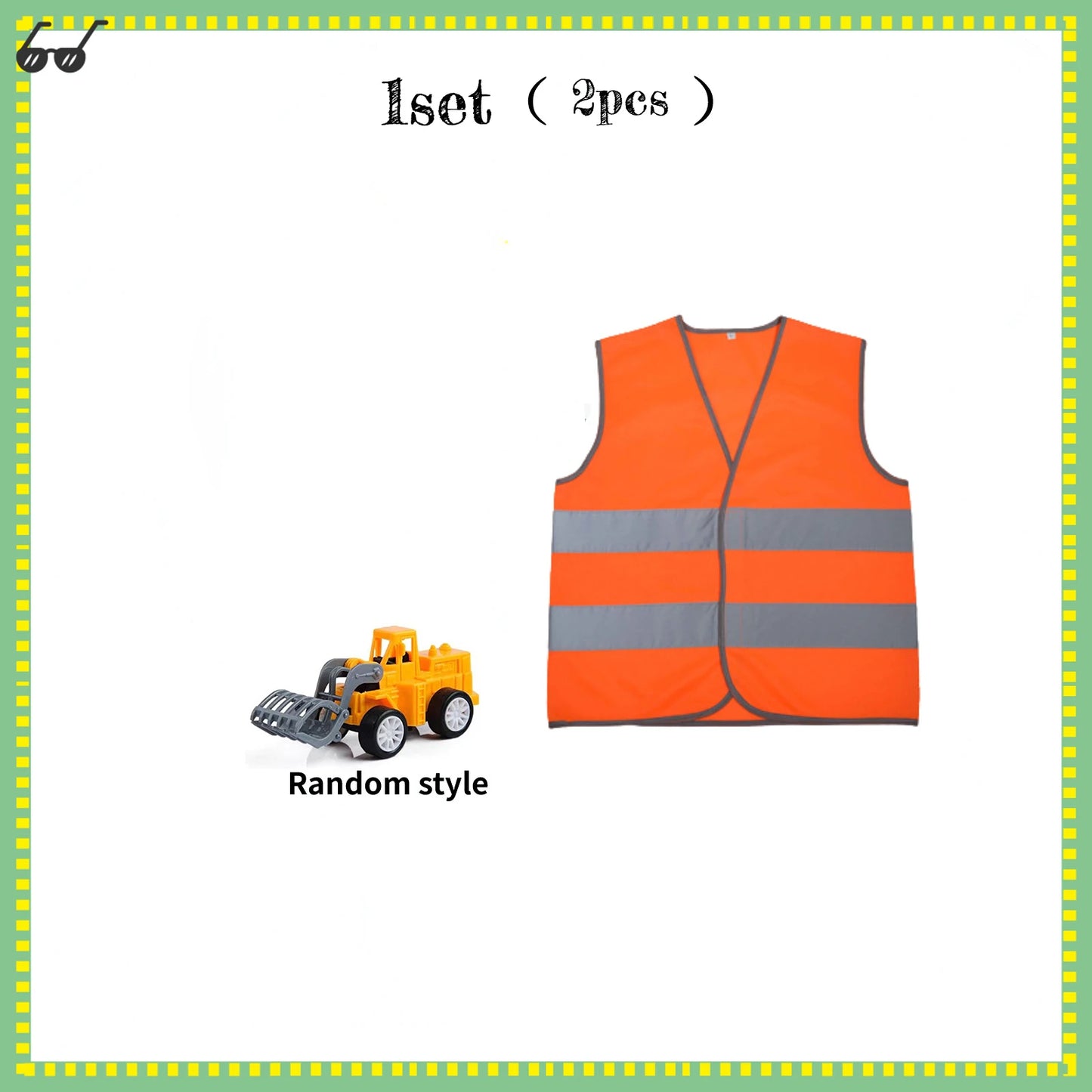 Kids Construction Party Favors for Boys Construction Vest Hat toys Worker Costumes Dress Up Construction Birthday Party Supplies