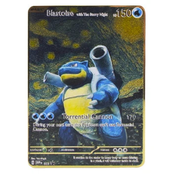 Pokemon Card Metal Pokémon Letters Pikachu Vmax Mewtwo Gx Charizard Vstar Golden Iron Playing Cards Anime Games Toys Kids Gifts