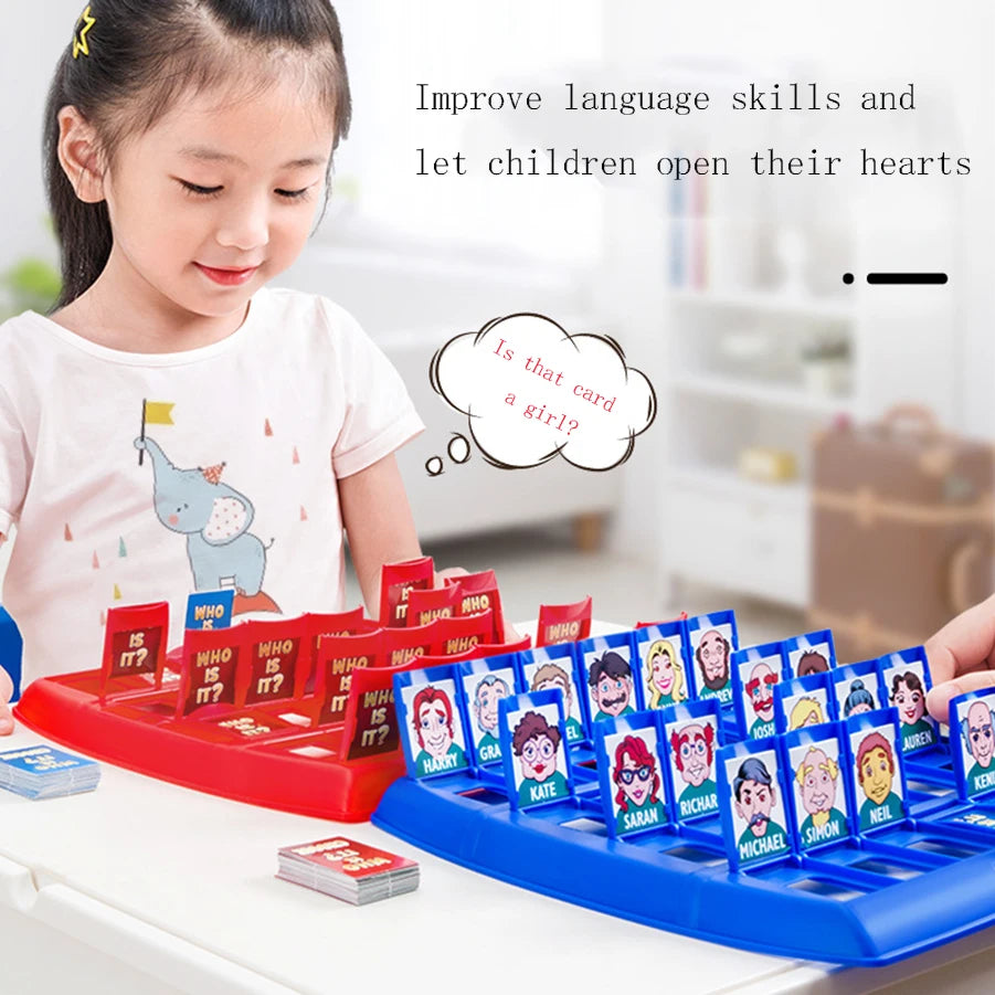 Guess who I am Board game Card game Children's puzzle board toy board parent-child interactive intelligence