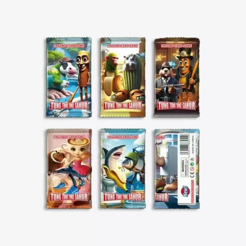 AI Brainrot Italian Collection Card Trend Card Blind Box TungTung Wooden Man Tralalelo Tralala Shark Card Game Toy Birthday Gift