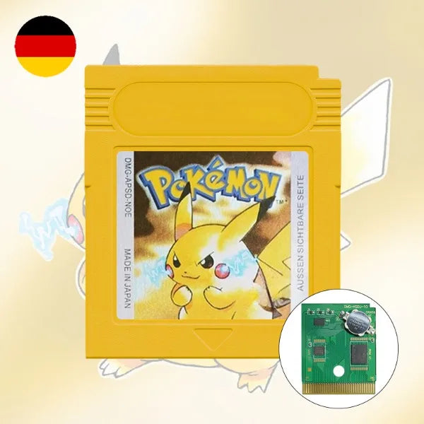 NOE Version Pokemon Blau Gelb Goldene Kristall Rot Silberne Game Cartridge High Quality with Battery for GBC