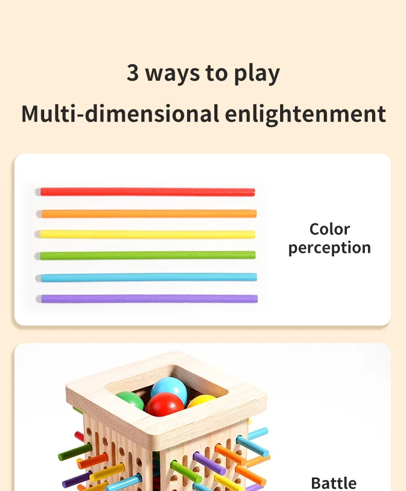 Wooden Stick Strategy Game for Kids Thinking Training Interactive Puzzle Toy Wooden Balance Battle Game for Family Party Fun