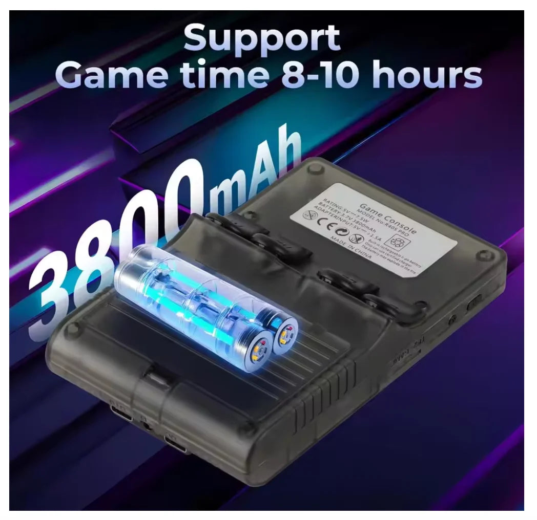 R40S Pro Game Console Retro Handheld Game Linux System 3.5 Inch IPS Screen Mini Potable Pocket Video Game Consola 256G Game Kid