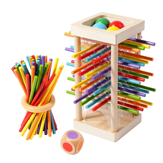 Wooden Stick Strategy Game for Kids Thinking Training Interactive Puzzle Toy Wooden Balance Battle Game for Family Party Fun