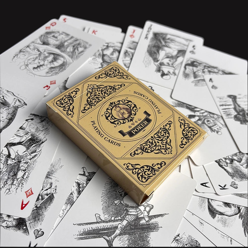 Alice Vintage Playing Cards Deck of Cards Waterproof Poker Ideal for Themed Parties, Props, Theme, and Games