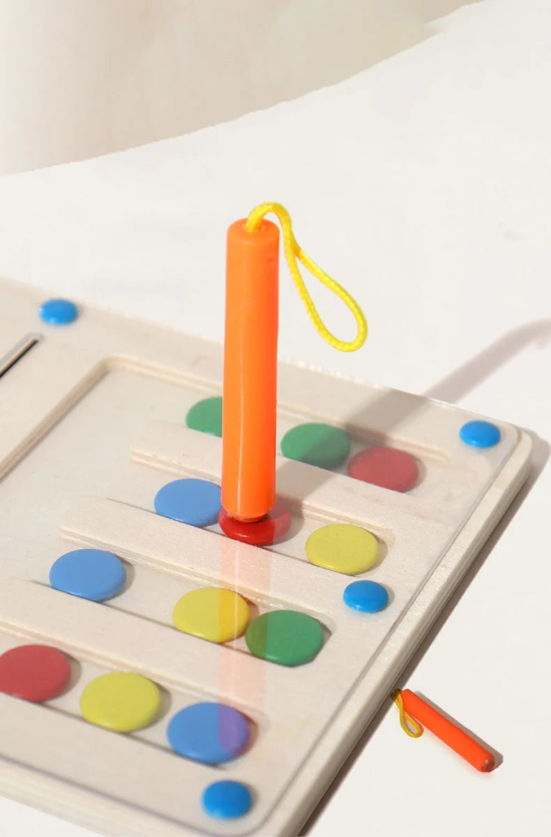 Four Color Walking Game Chess Single&Double Maze Battle Game Logical Thinking Training Montessori Early Education Puzzle Toys